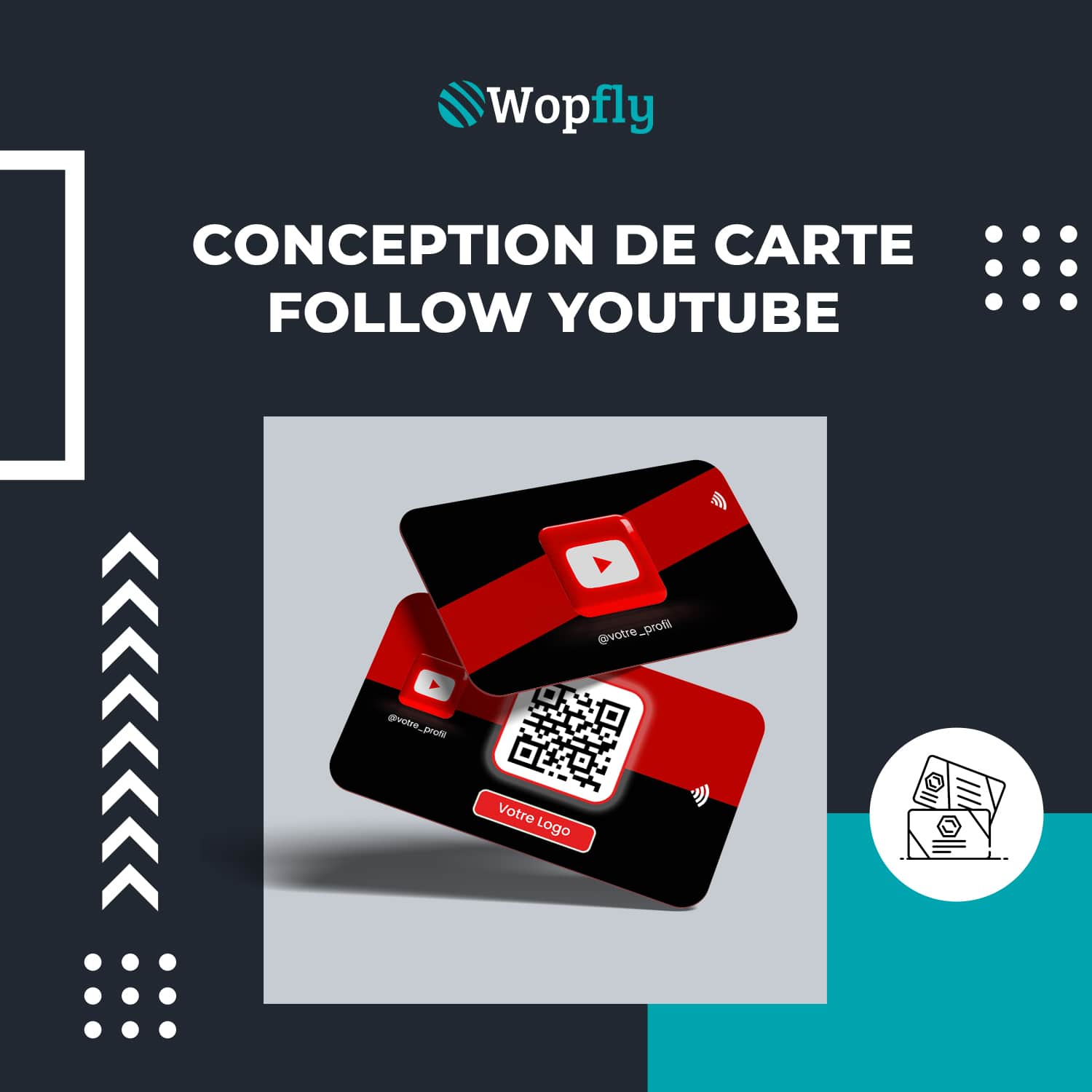 Carte Follow YouTube Connectée Et Sans Contact